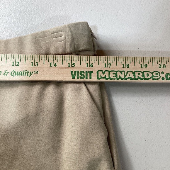 Lee Pants Womens 10 Medium Khaki Wide Leg High Rise Trousers Careerwear Classic - Picture 5 of 7